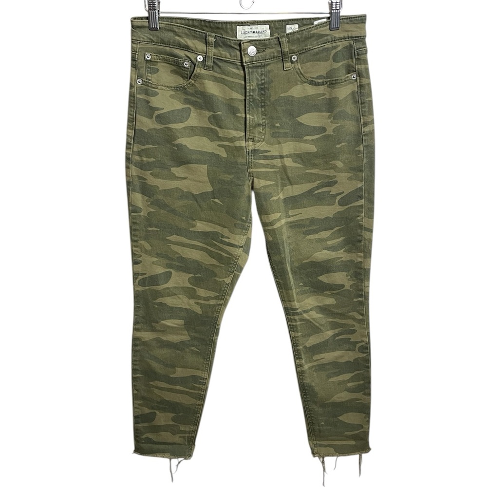Lucky Brand Camo Bridgette Crop Jeans Green Size 10/30